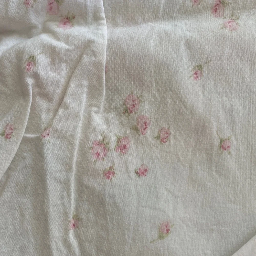 Simply Shabby Chic Pink and Green Floral Pillowcase